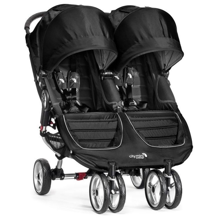 Baby Jogger, City Mini, wózek bliźniaczy, Black/grey