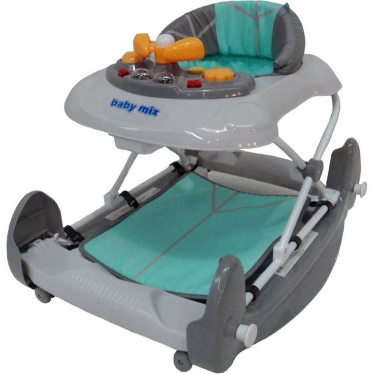 Baby Mix, chodzik, bujaczek, szaro-mietowy