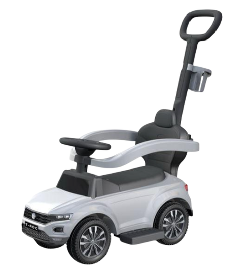 Baby Mix, jedździk dla dzieci grający z rączką, 2w1, Volkswagen, biały