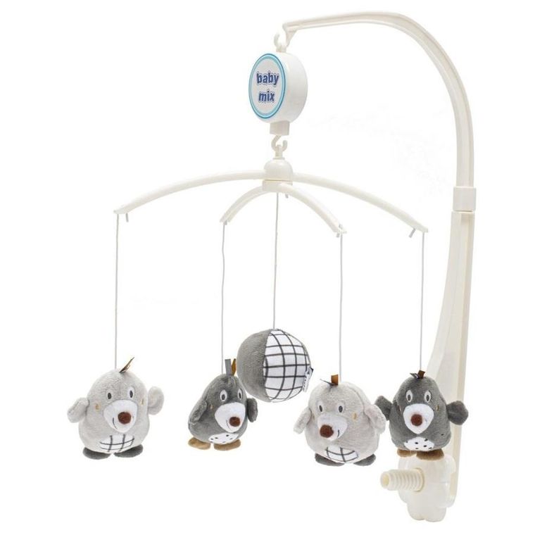 Baby Mix, Kreciki, karuzela nad łóżeczko, szara