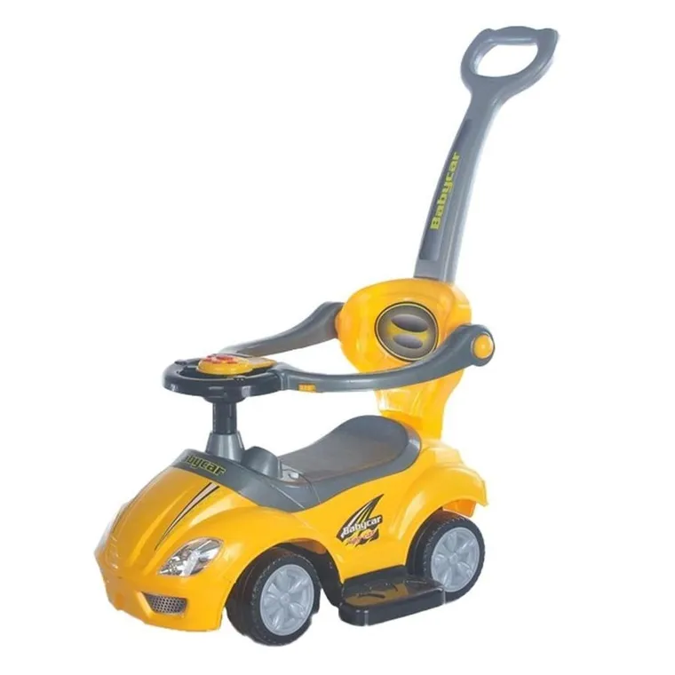 Baby Mix, Mega Car, jeździk z rączką 3w1, żółty