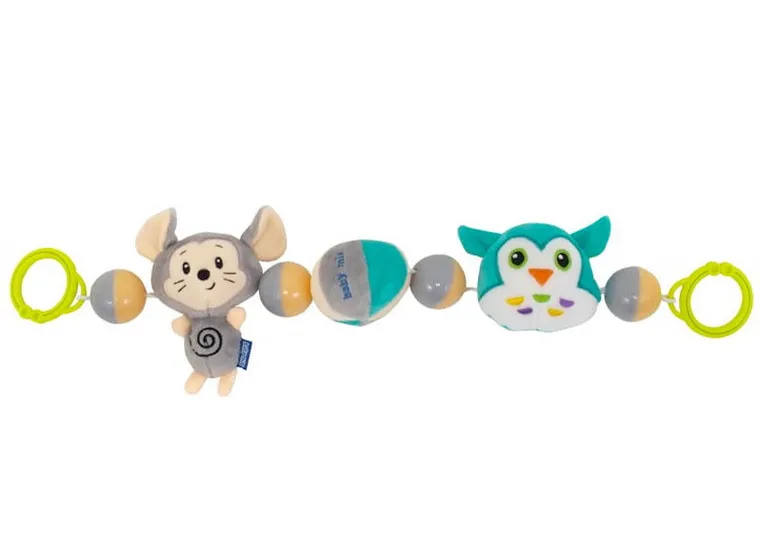 Baby Mix, myszka i sowa, grzechotka do wózka
