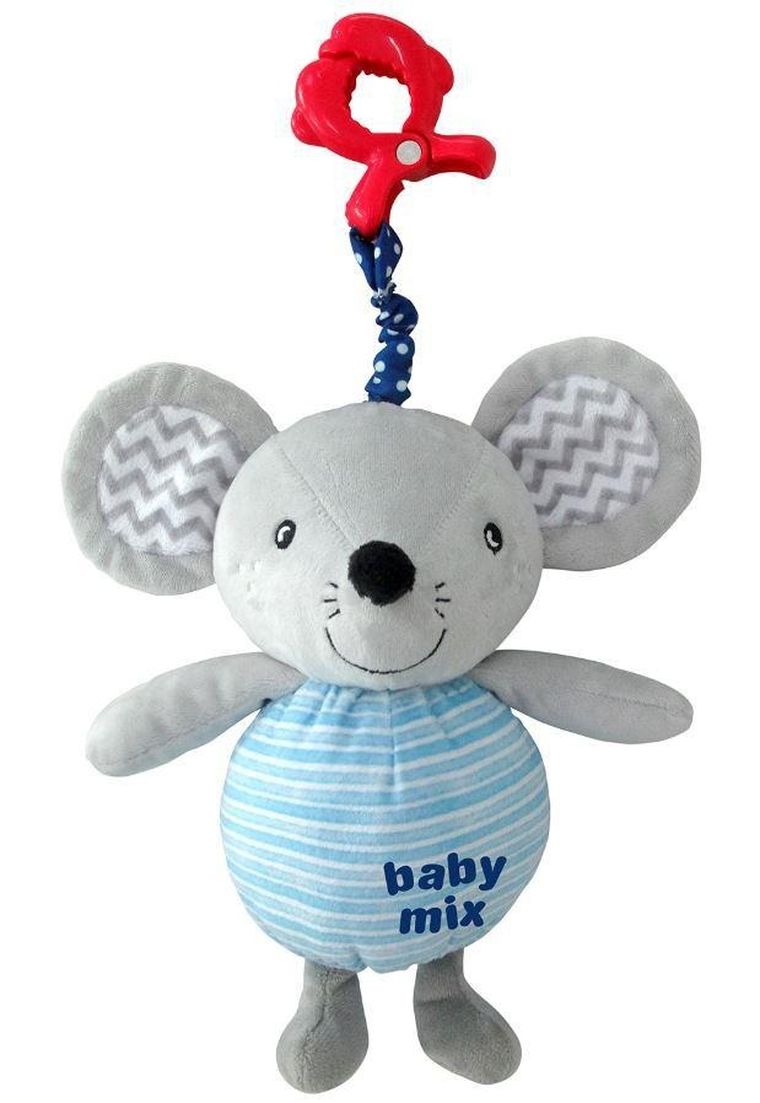 Baby Mix, Myszka, zawieszka z pozytywką, niebieska