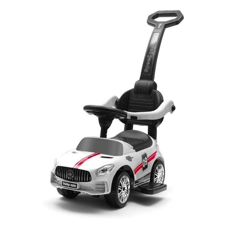 Baby Mix, Racer, jeździk z rączką, interaktywny, biały