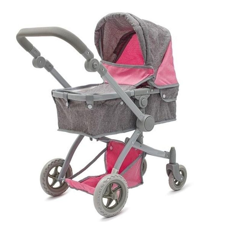 Baby Mix, Sophie, wózek dla lalek 2w1, pink-grey