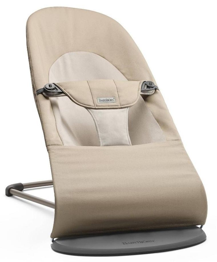 BabyBjörn, Balance Soft Woven, leżaczek, Khaki, beżowy