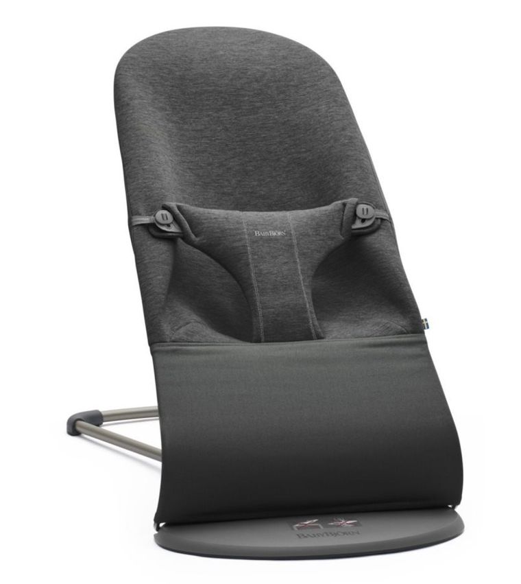 BabyBjörn, Bliss 3D Jersey, leżaczek bujaczek, ciemny szary