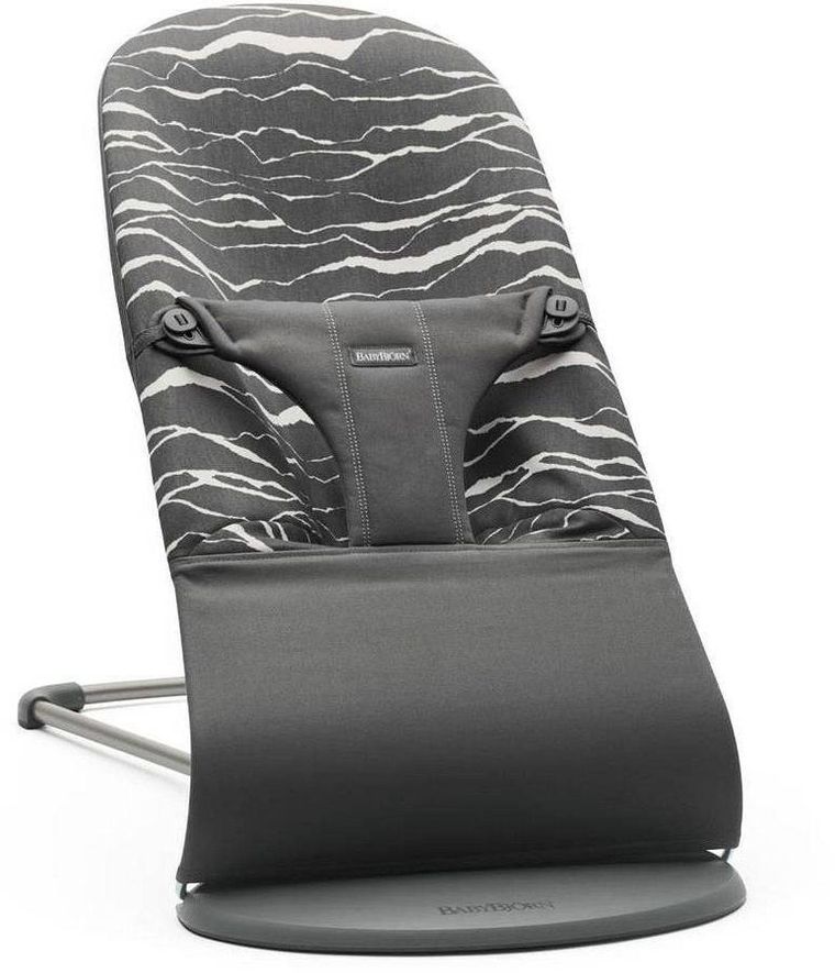 BabyBjörn, Bliss Cotton, leżaczek, antracyt, landscape