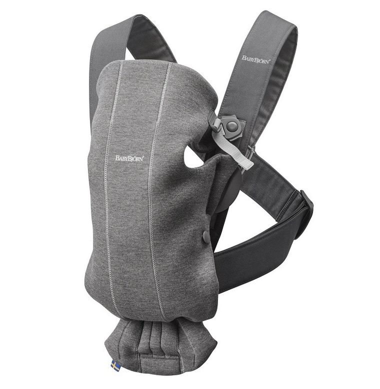 BabyBjörn, Mini 3D Jersey, nosidełko, ciemny szary