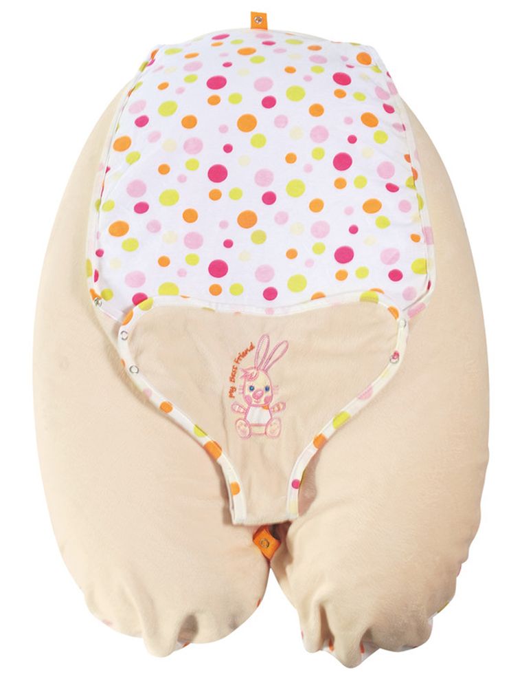 BabyMatex, Best Friend, poduszka relax, Jersey+plusz, ecru, długość 170 cm