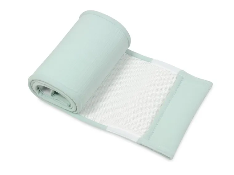 BabyMatex, Bump Air Muslin, ochraniacz do łóżeczka, miętowy, 180-30cm