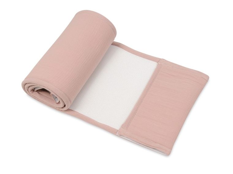 BabyMatex, Bump Air Muslin, ochraniacz do łóżeczka, różowy, 180-30cm