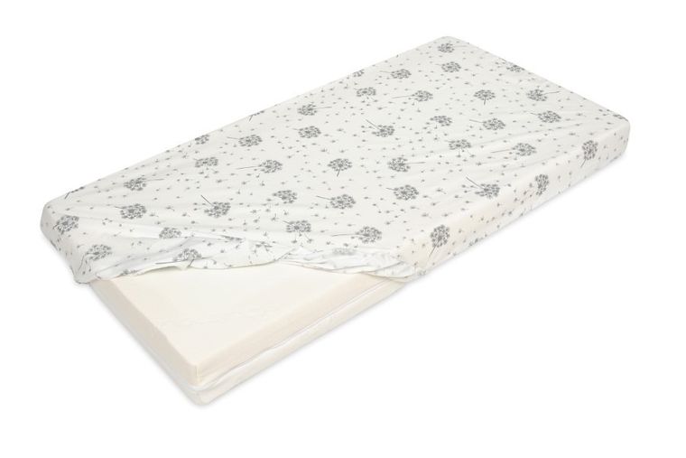 BabyMatex, Dmuchawce, prześcieradło z gumą, szare, 70-140 cm