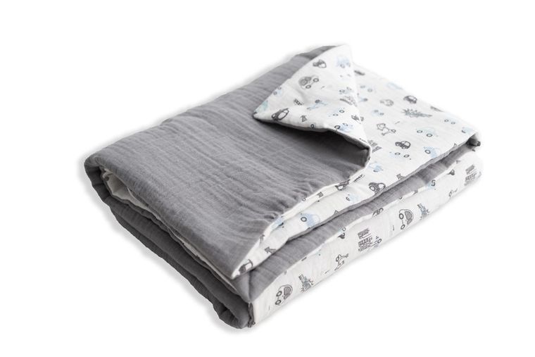 BabyMatex, kocyk muślinowy, samochody, 75-100 cm