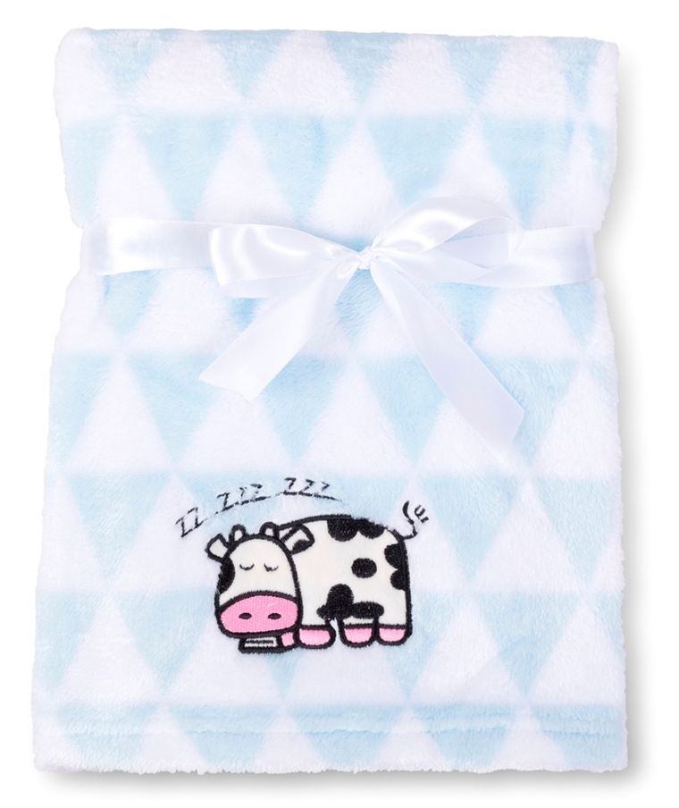 BabyMatex, kocyk z haftem, Ricco, krówka, 75-100 cm