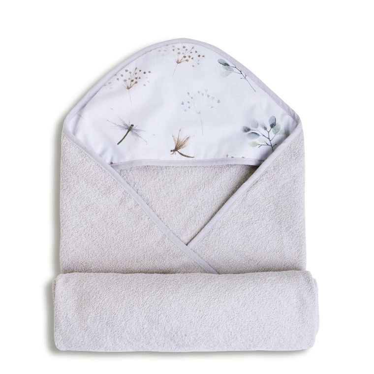 Babymatex, Maxi, niemowlęce okrycie kąpielowe frotte, szare, 100-100 cm
