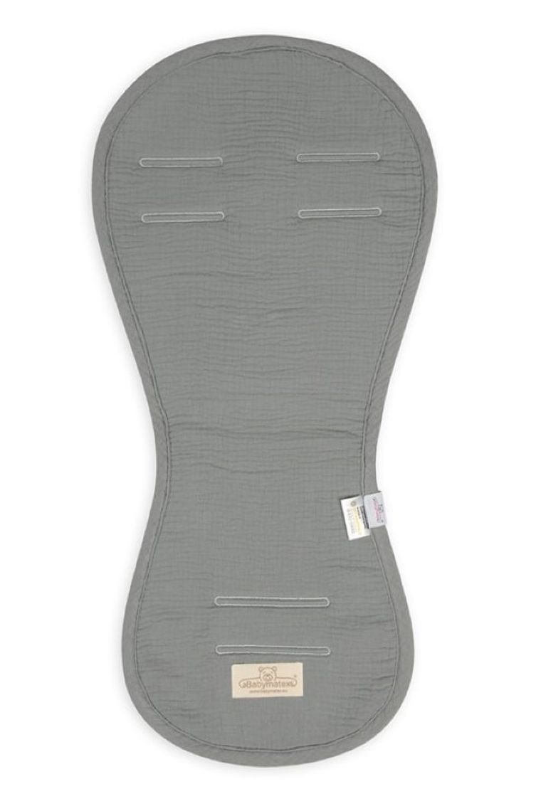 BabyMatex, Paddi, Muslin, nakładka do wózka, fotelika redukująca nacisk, grafitowa
