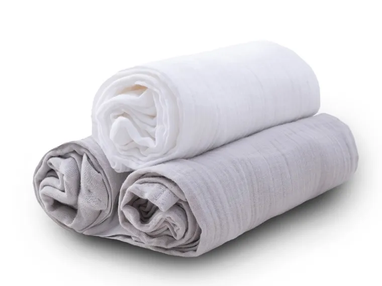 BabyMatex, pielucha muślinowa, szara, 70-80 cm, 3 szt.