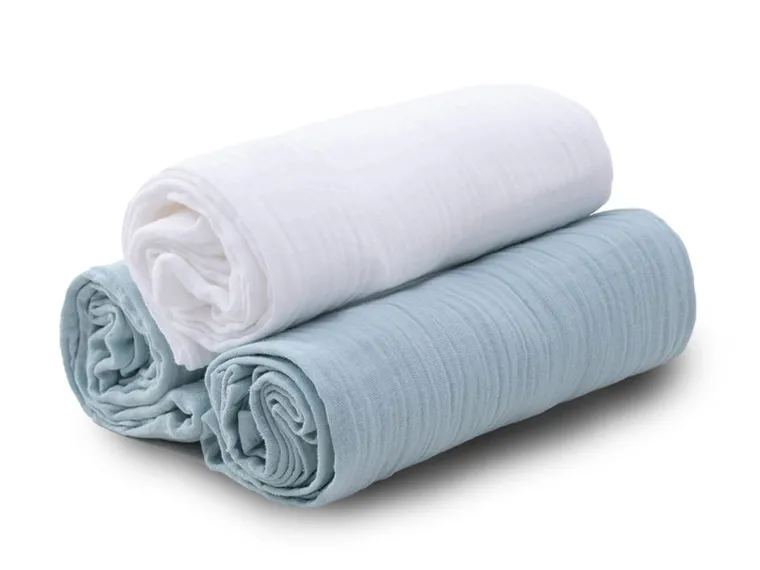 BabyMatex, pielucha muślinowa, zielona, 70-80 cm, 3 szt.