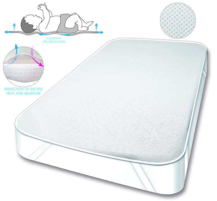 BabyMatex, podkład oddychający na materac OXI, biały, 60-120 cm