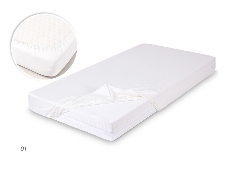 BabyMatex, prześcieradło bambusowe z gumką, bamboo, białe, 70-140 cm