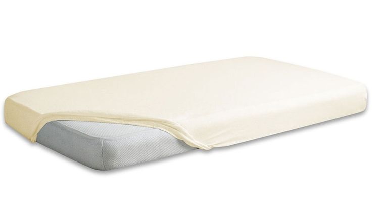 BabyMatex, prześcieradło bawełniane z gumką, ecru, 70-140 cm