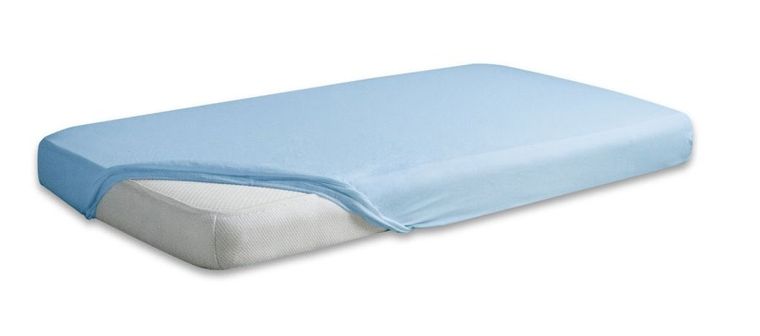BabyMatex, prześcieradło bawełniane z gumką, niebieskie, 70-140 cm