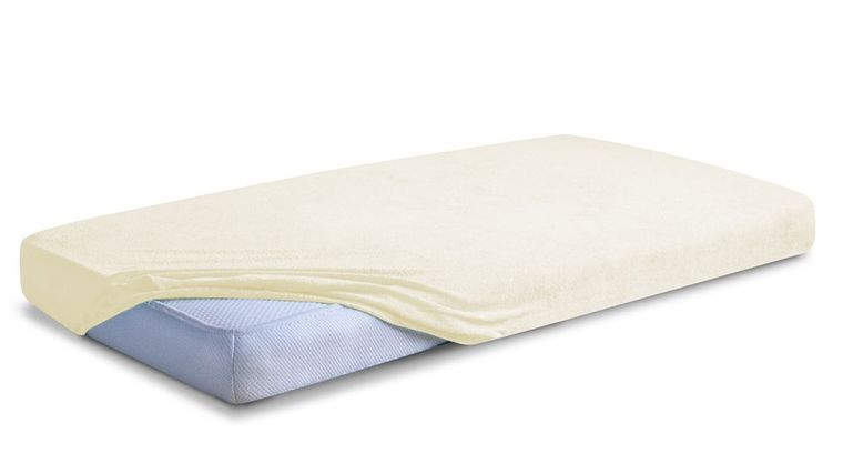 BabyMatex, prześcieradło frotte z gumą, ecru, 70-140 cm