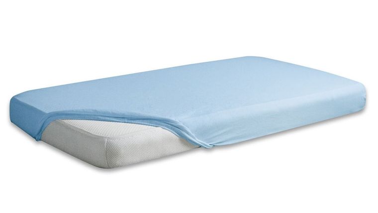 BabyMatex, prześcieradło jersey z gumą, jasnoniebieskie, 70-140 cm
