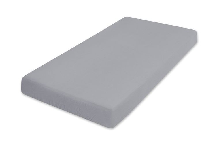 BabyMatex, prześcieradło muślinowe z gumą, grafitowe, 70-140 cm