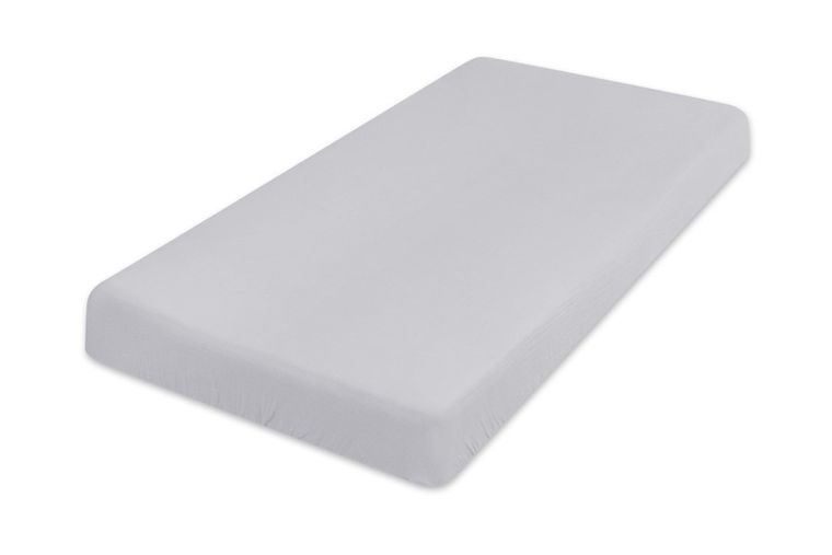 BabyMatex, prześcieradło muślinowe z gumą, szare, 60-120 cm