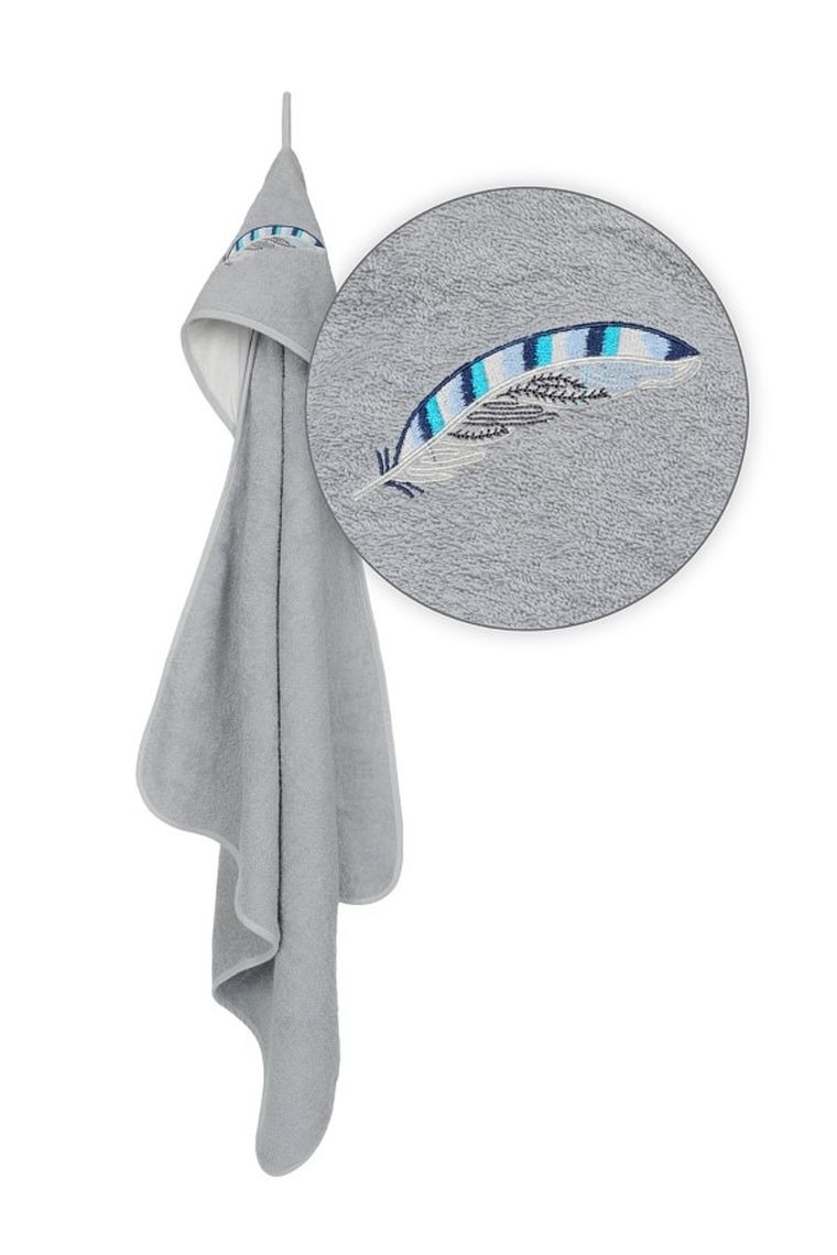 BabyMatex, Robin, kąpielowe okrycie niemowlęce, szare, 80-80 cm