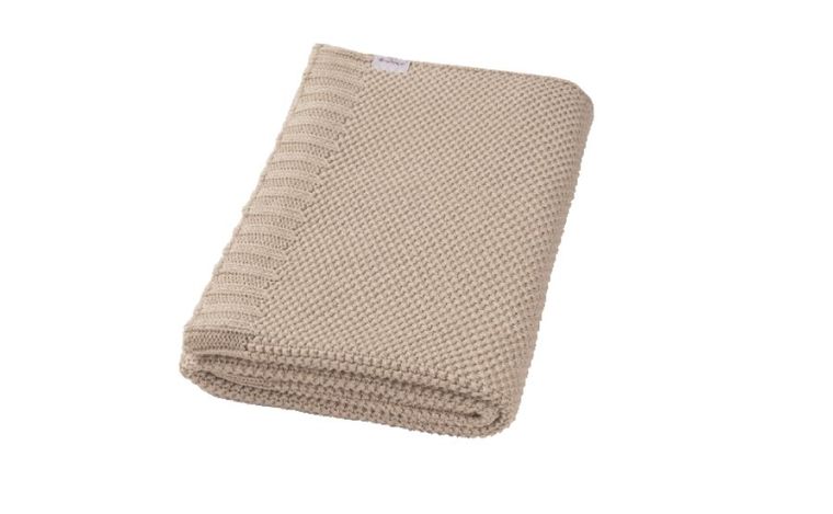 BabyMatex, Tully, pled dziecięcy z bawełny, ecru, 75-100 cm