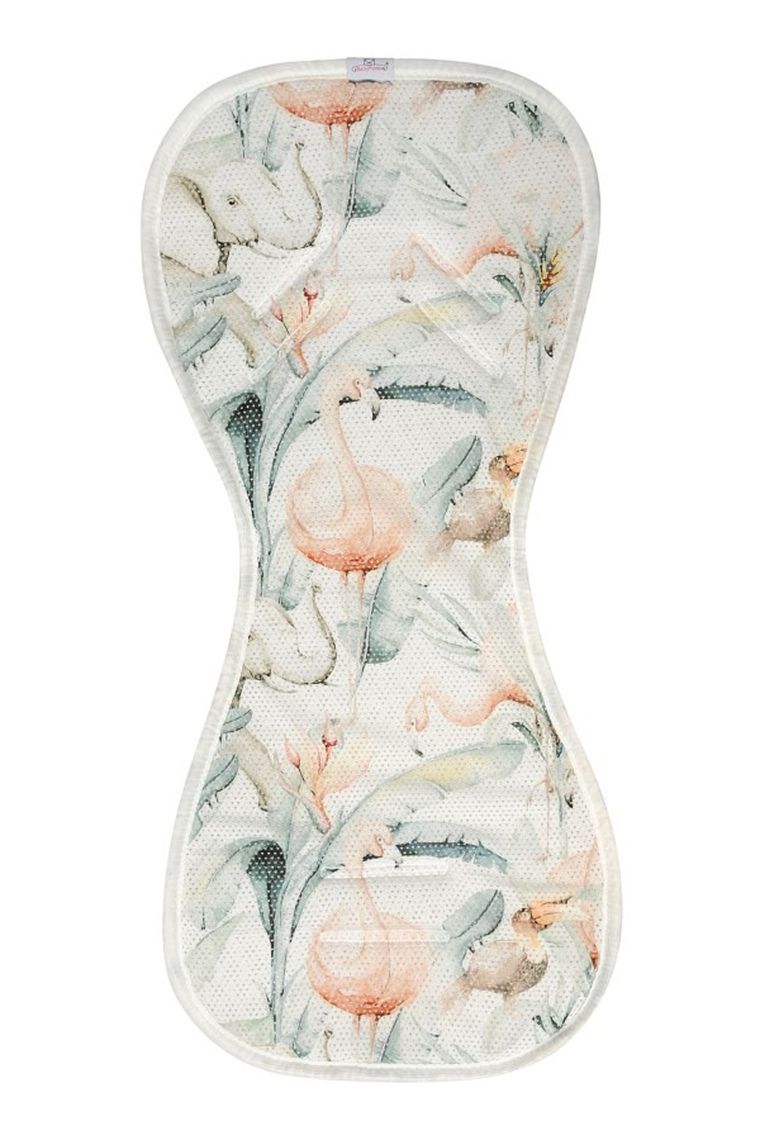 BabyMatex, wkładka redukująca nacisk do wózka, Paddi'x, flamingi, 0-36 kg