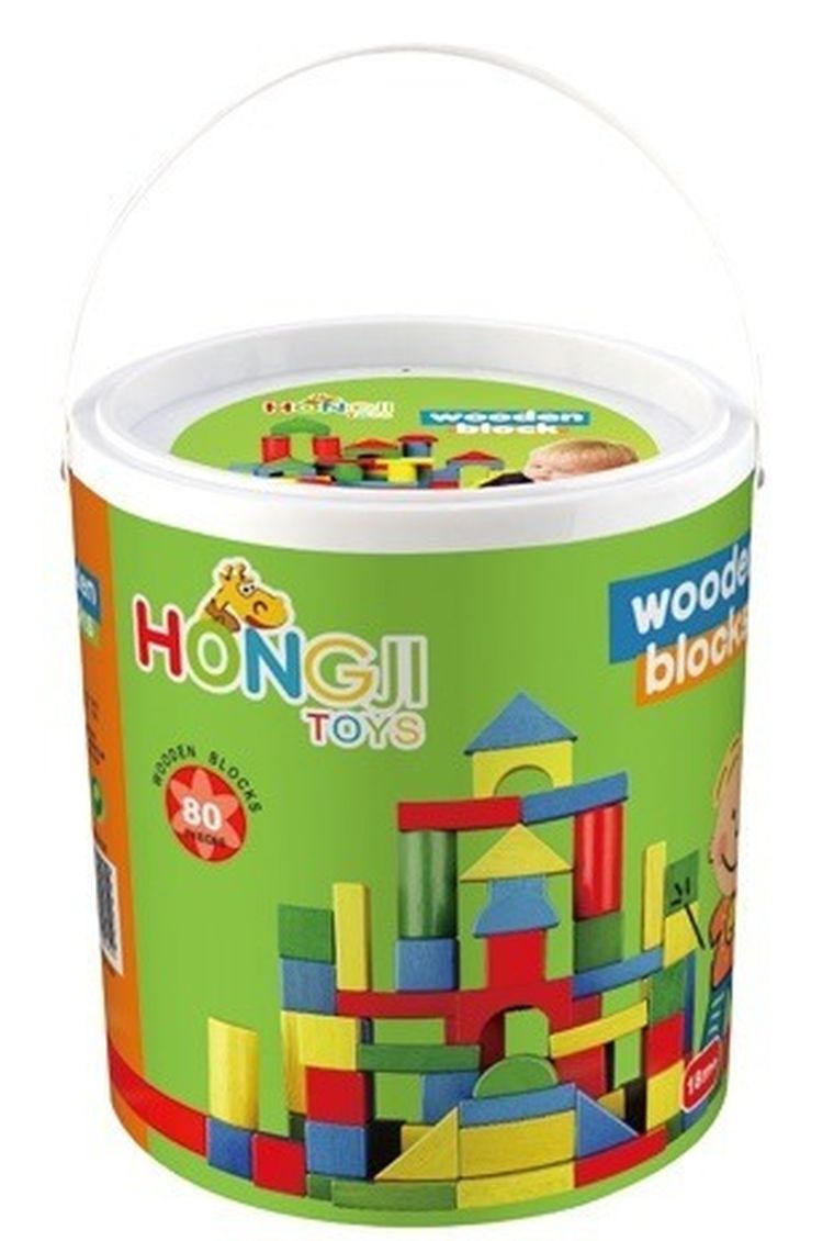 Baby&More, Klocki drewniane, 80 szt.