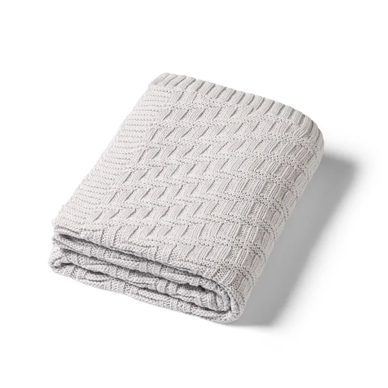 BabyOno, kocyk dzianinowy, bawełniany, szary