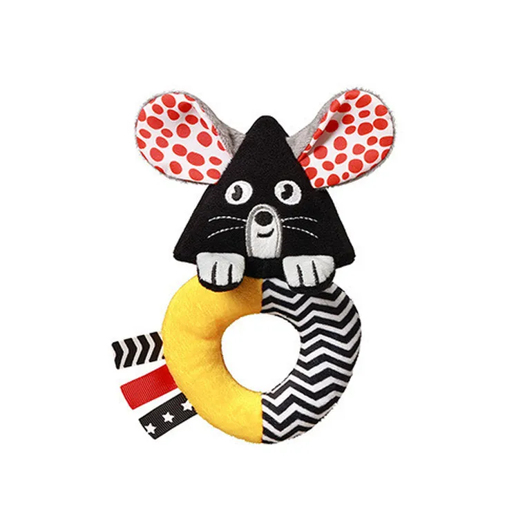 BabyOno, miękka grzechotka kontrastowa, Mouse