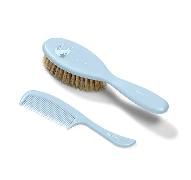 BabyOno, miękka szczotka i grzebień do włosów dla dzieci i niemowląt, jasnoniebieska