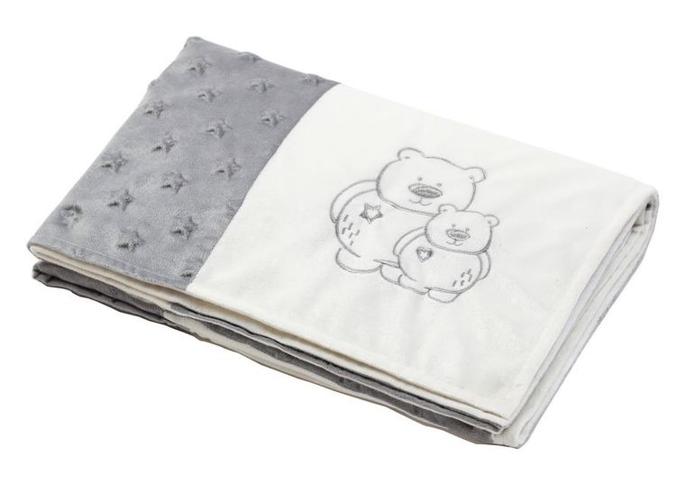 BabyOno, miękki kocyk patchwork minky, gwiazdki, 75-100 cm