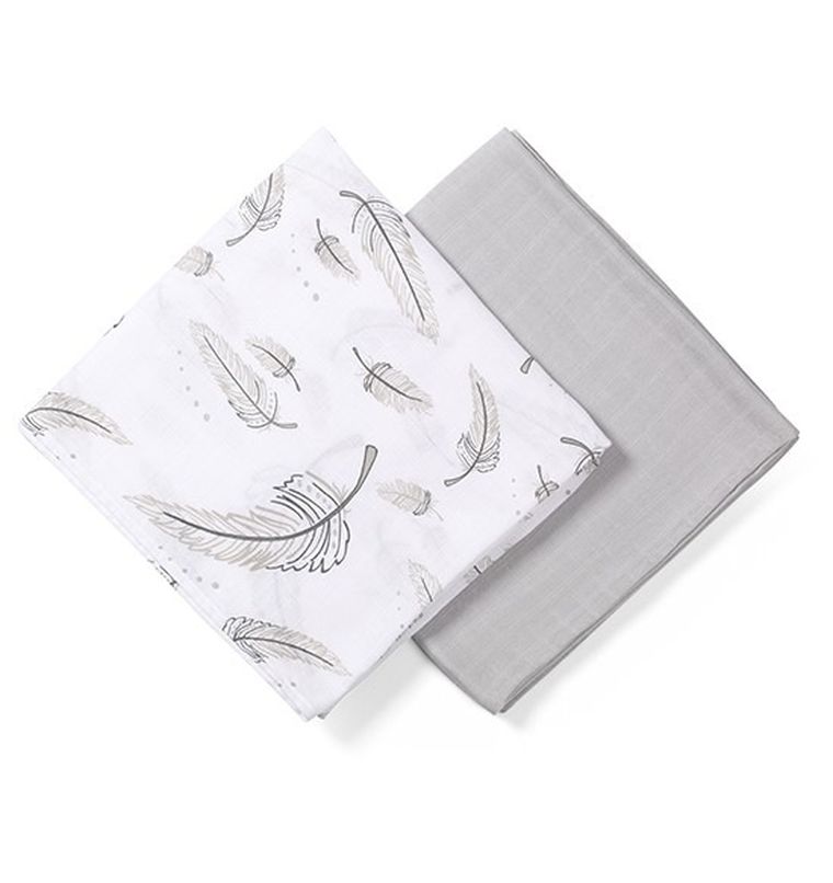BabyOno, otulacz bambusowy, feathers, 2 szt.