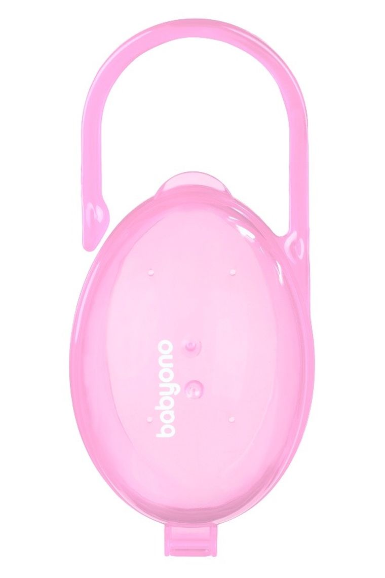 BabyOno, pojemnik na smoczek, różowy
