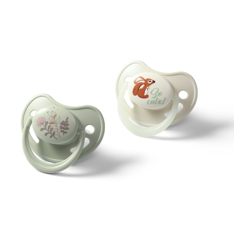 BabyOno, smoczki anatomiczne, silikonowe, 6-18 m