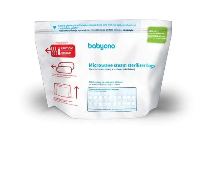 BabyOno, woreczki do sterylizacji w kuchence mikrofalowej, 5 szt.