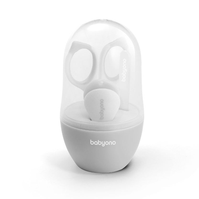 BabyOno, zestaw do pielęgnacji paznokci dla dzieci i niemowląt, szary