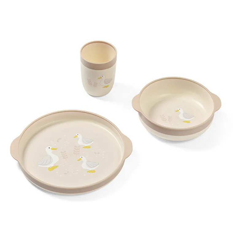 BabyOno, zestaw naczyń dla dzieci, farmer, 3 szt.