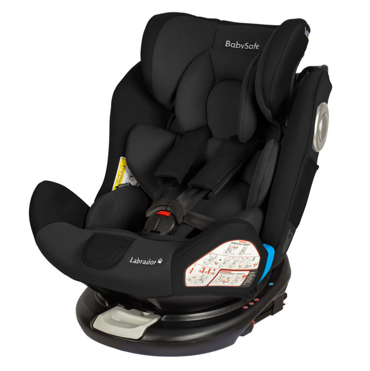 BabySafe, Labrador, fotelik samochodowy, 0-36 kg, black