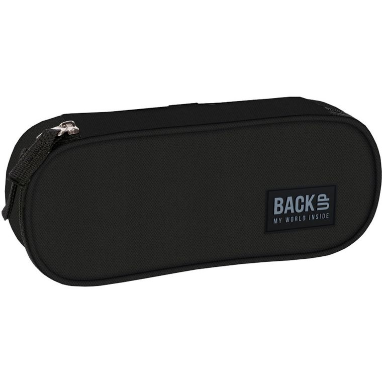 BackUp, piórnik, owalny, Czarny