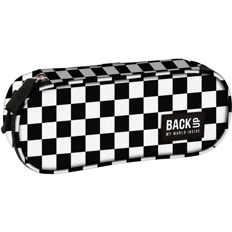 BackUp, piórnik, owalny, Szachownica