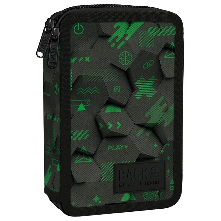 BackUp, piórnik rozkładany, podwójny, z wyposażeniem, Datastream