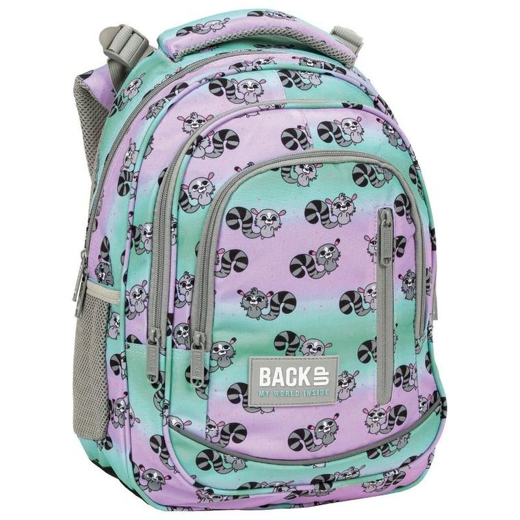 BackUp, plecak szkolny, 3-komorowy, Lemury